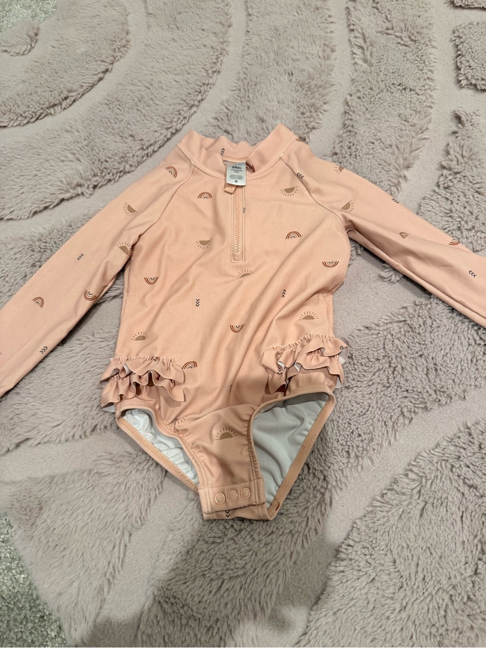 Hillary duff x carters limited ED Ruffle Long-Sleeve Girls' Rash Guard One-Piece